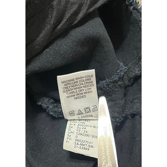 LOGO by Lori Goldstein Women’s Denim Vest with Fray Details, Black,  Size 0 - Picture 5 of 8